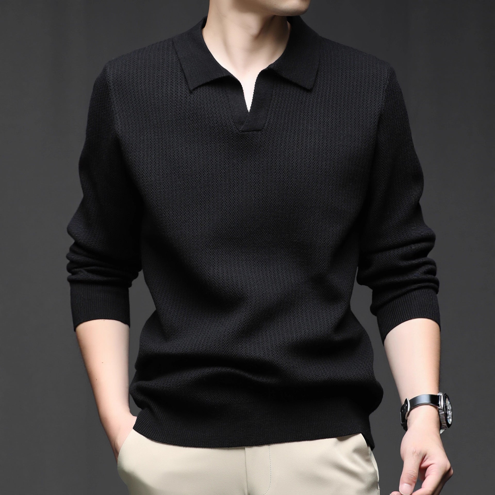 Pull ample à manches longues pour homme