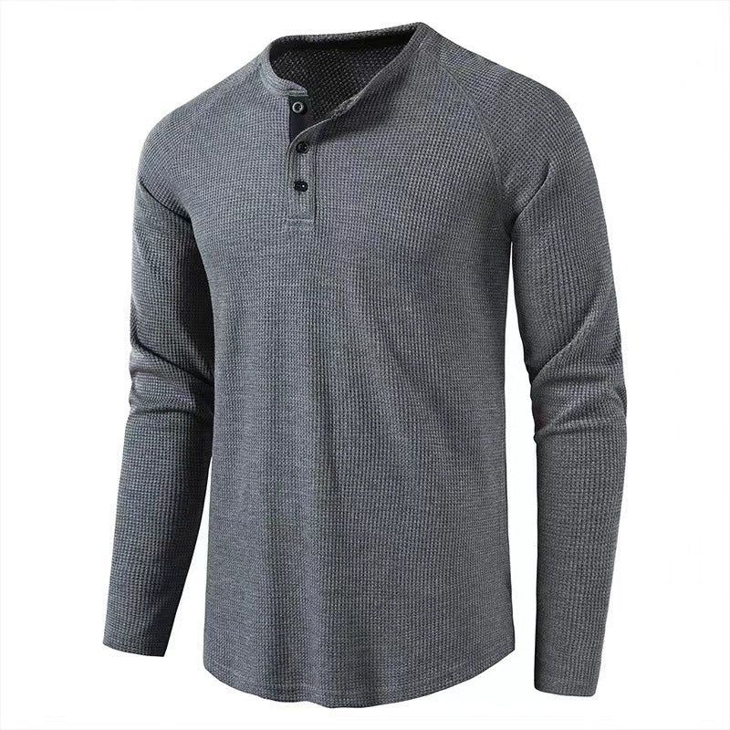 Classic Waffle Henley Tshirt Men