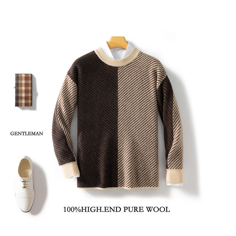 Pull en laine personnalisé pour homme, nouvelle mode