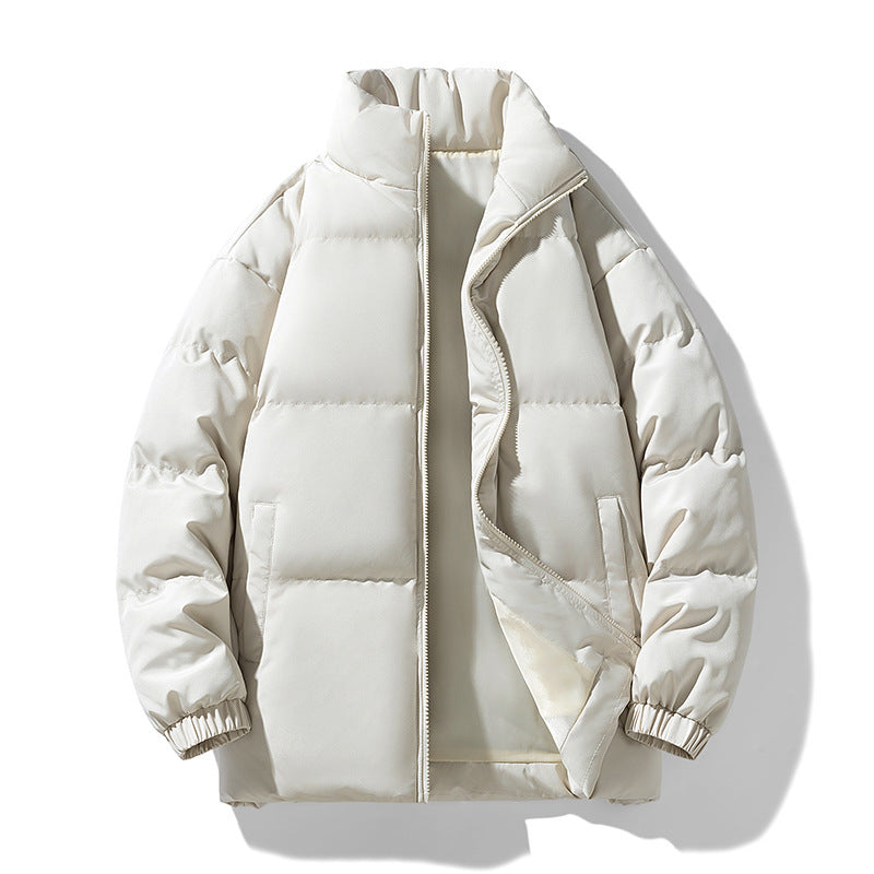 Manteau homme en coton rembourré à col montant, épais, garde au chaud et au froid