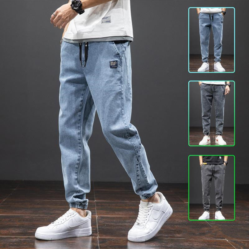 Jean ample extensible décontracté à la mode pour hommes