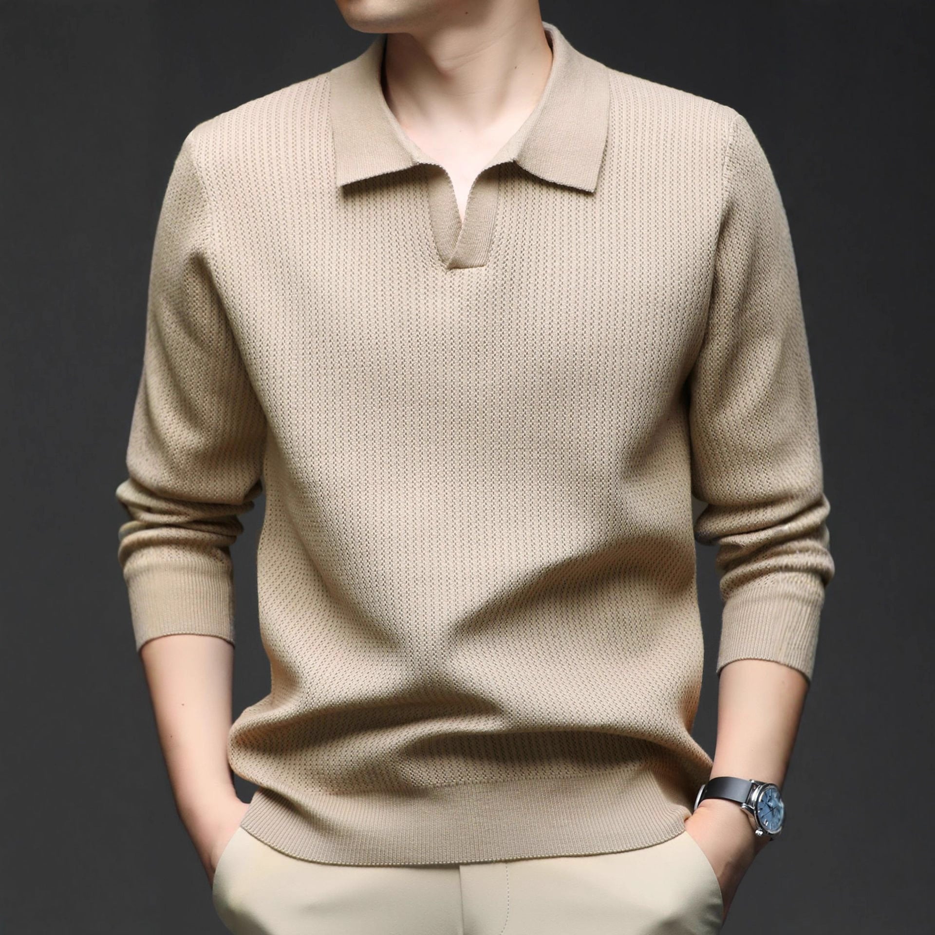 Pull ample à manches longues pour homme