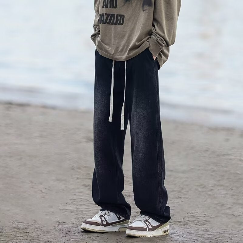Pantalons pour hommes amples et droits, printemps et été