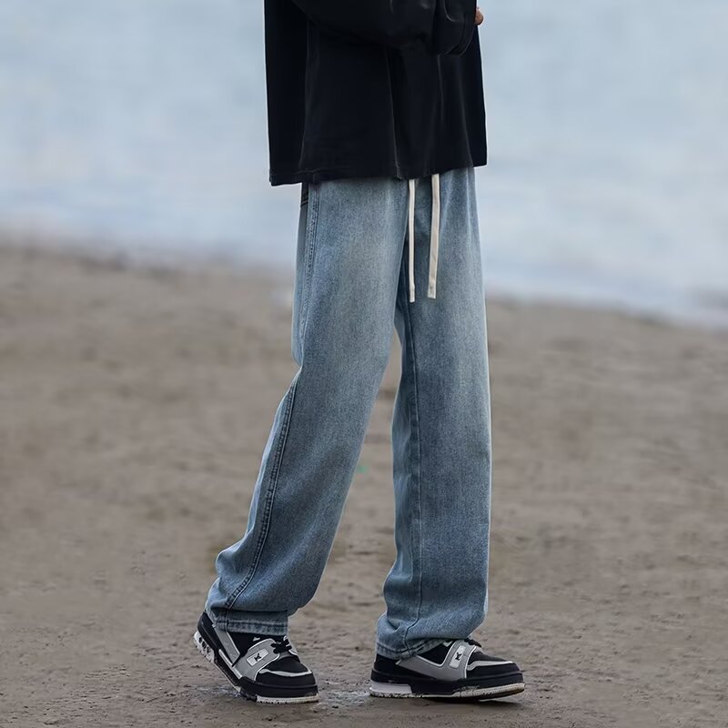 Pantalons pour hommes amples et droits, printemps et été