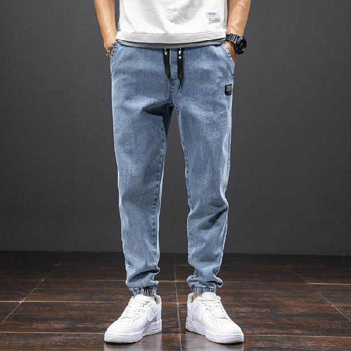Jean ample extensible décontracté à la mode pour hommes