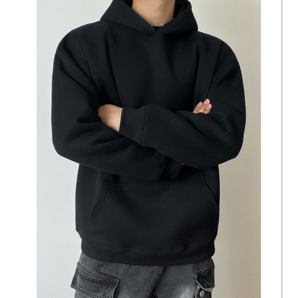 Solid Color Hooded Sweater For Men