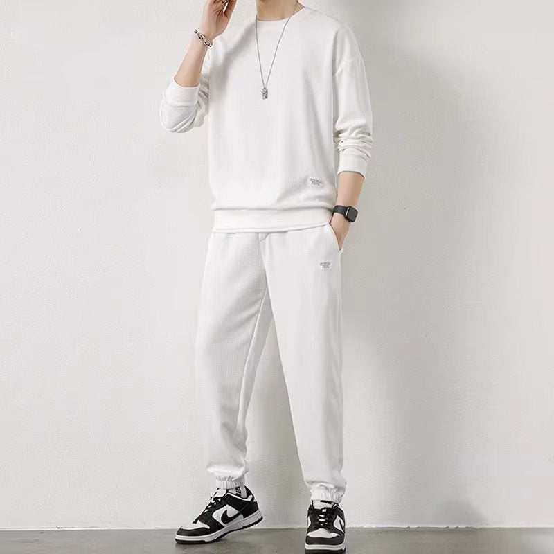 Pull à manches longues Pantalon Gaufré Loisirs Sports Étudiant