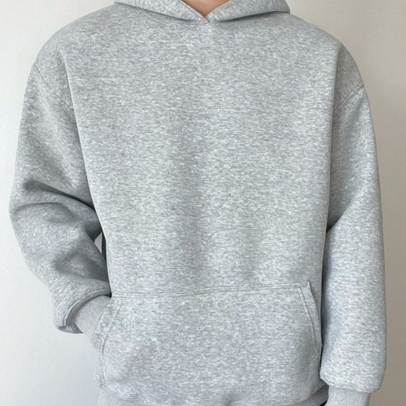 Solid Color Hooded Sweater For Men