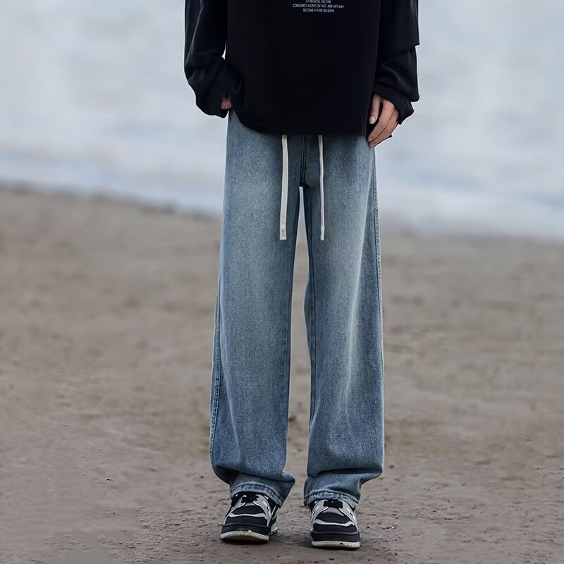 Pantalons pour hommes amples et droits, printemps et été