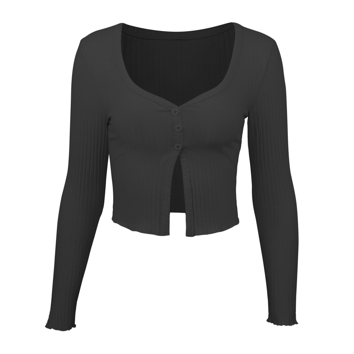 Cardigan court à manches longues et t-shirt
