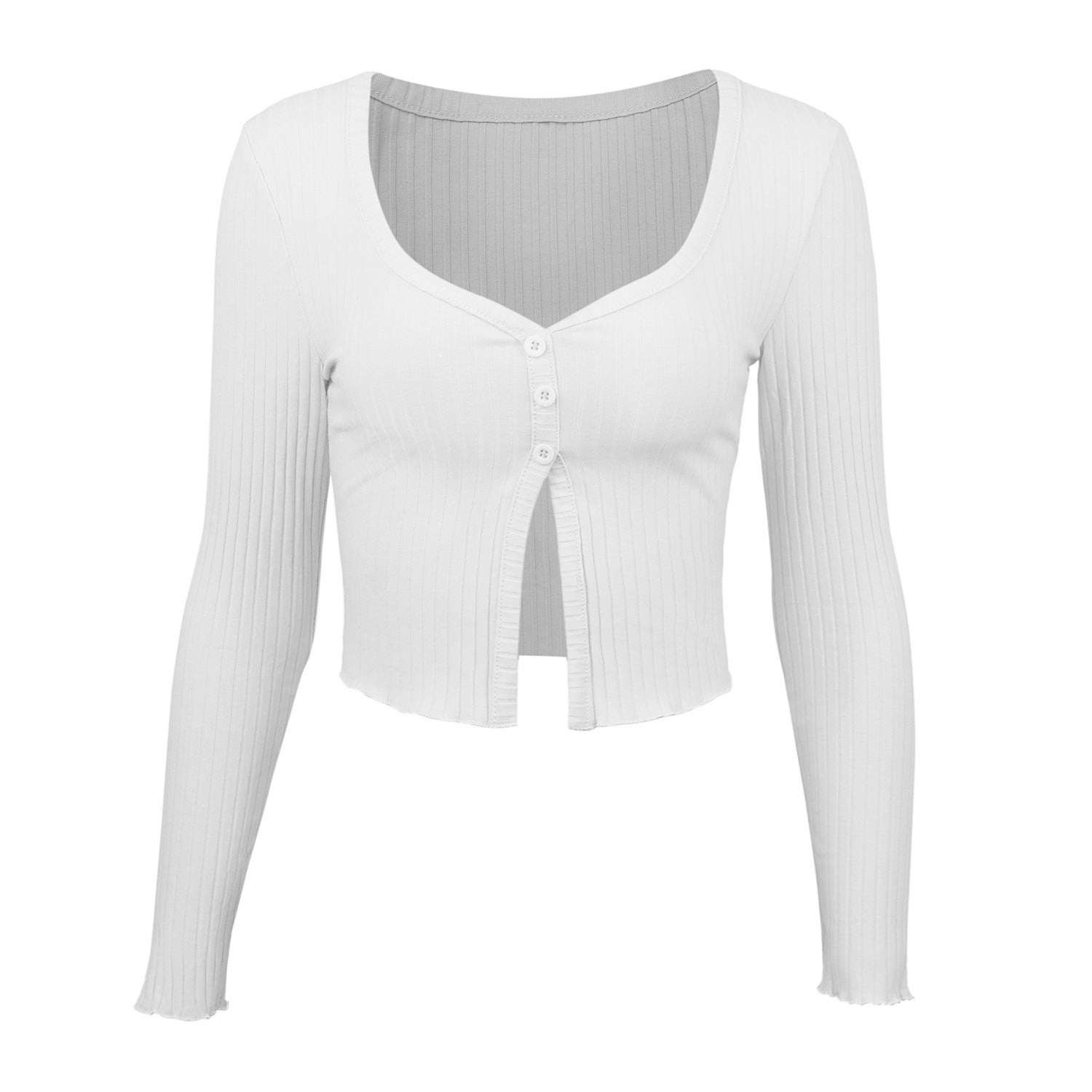 Cardigan court à manches longues et t-shirt
