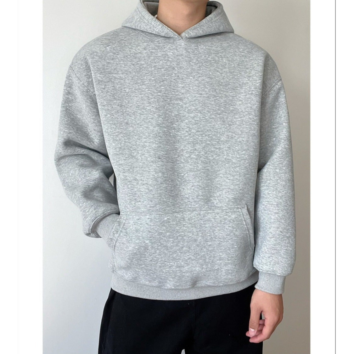 Solid Color Hooded Sweater For Men