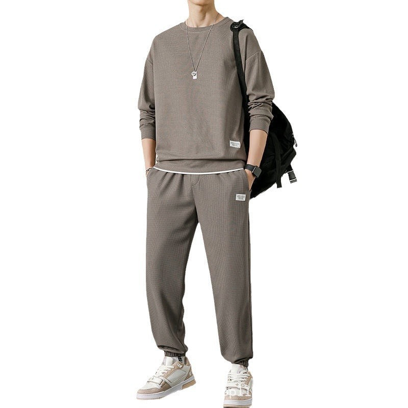 Pull à manches longues Pantalon Gaufré Loisirs Sports Étudiant