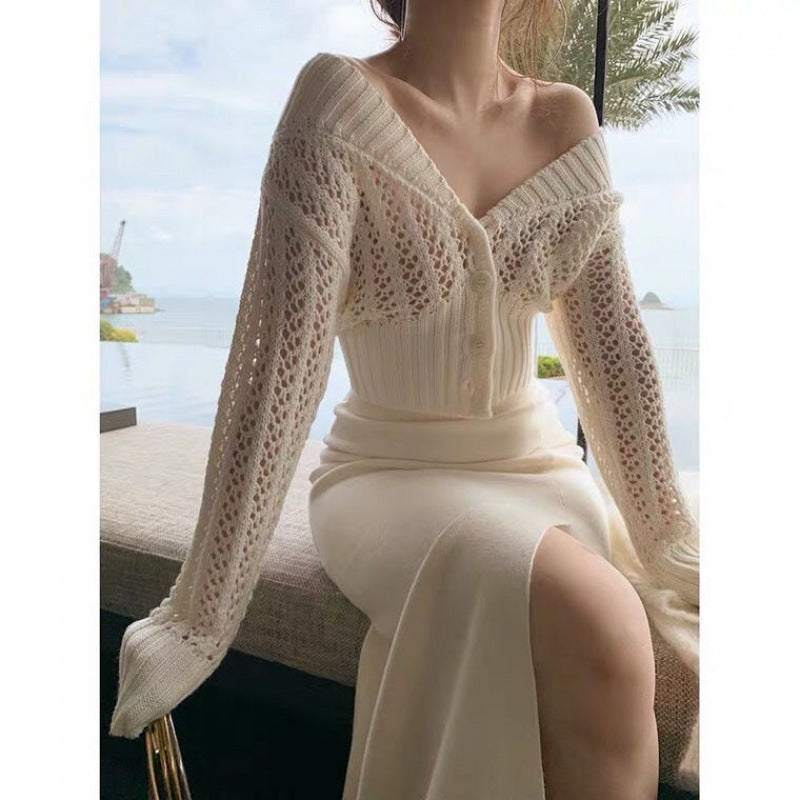 Pull sexy ajouré pour femme