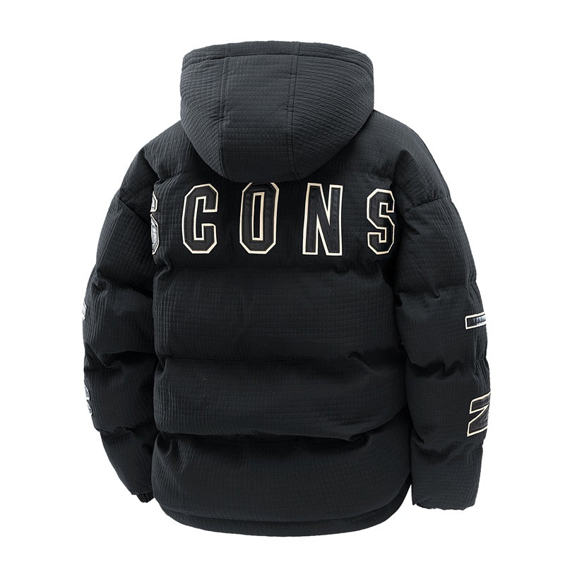 Manteau à capuche en coton rembourré pour homme