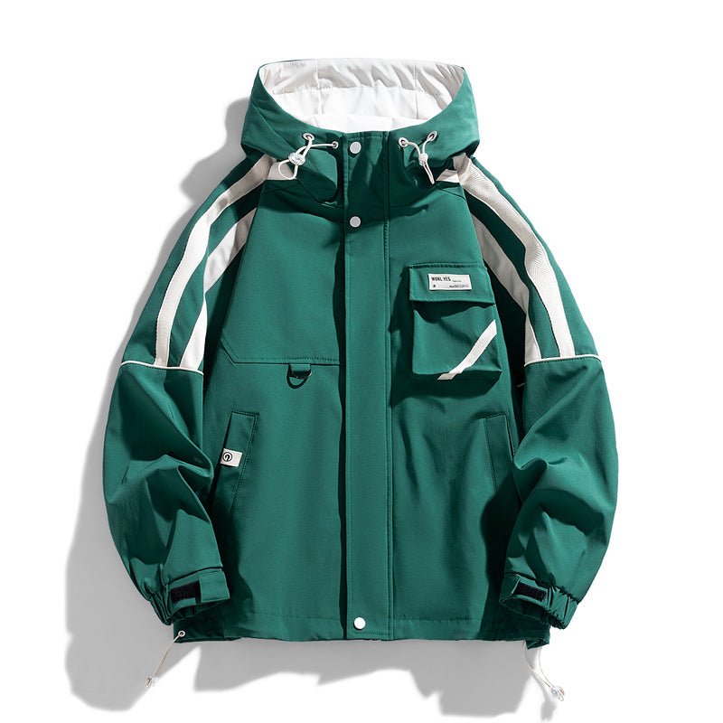 Manteau à capuche pour homme, ample, tendance