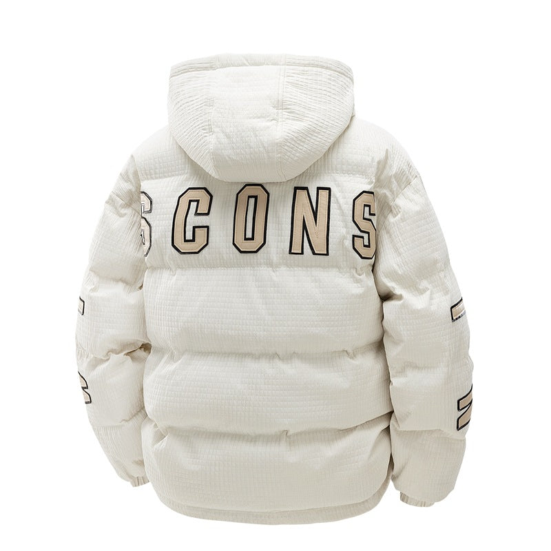Manteau à capuche en coton rembourré pour homme