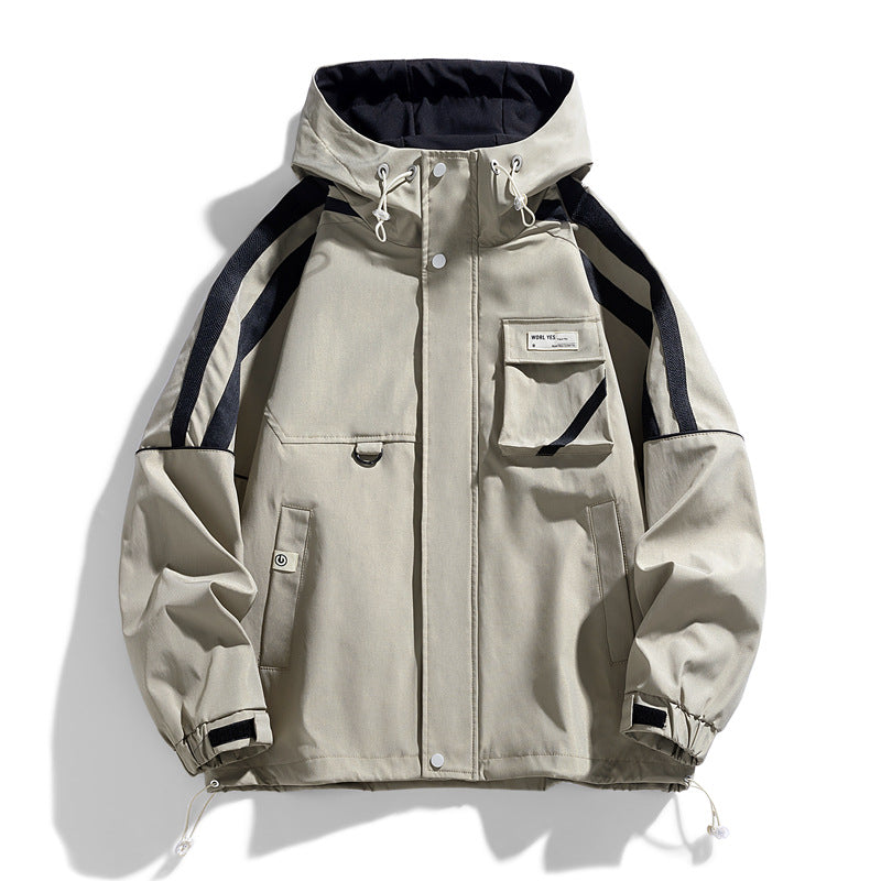 Manteau à capuche pour homme, ample, tendance