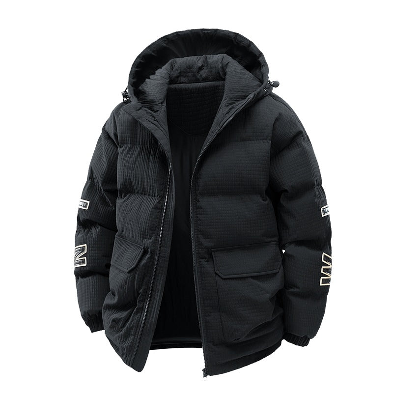 Manteau à capuche en coton rembourré pour homme