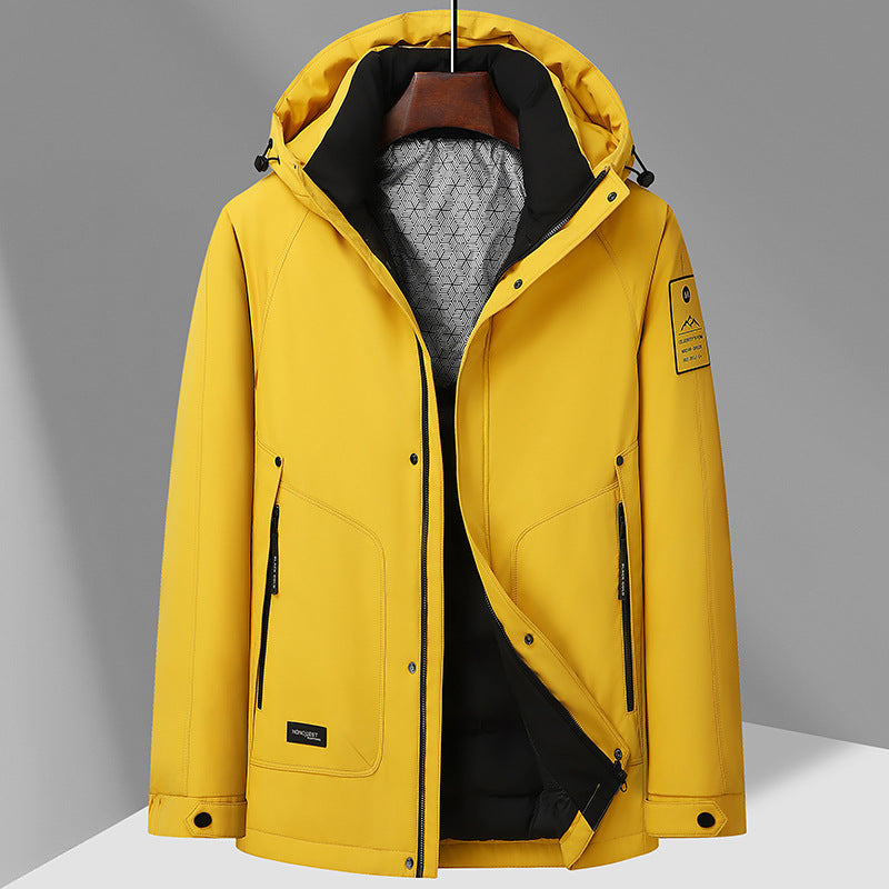 Veste à capuche en duvet de canard blanc