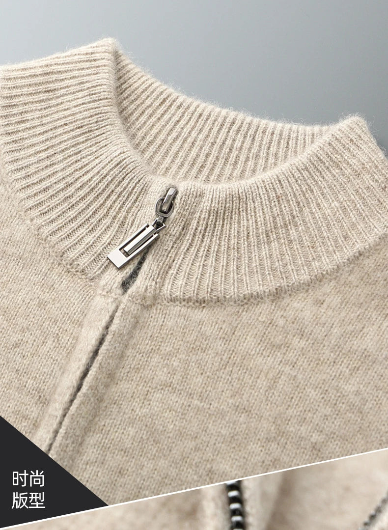 Pull chaud en laine mérinos pour homme