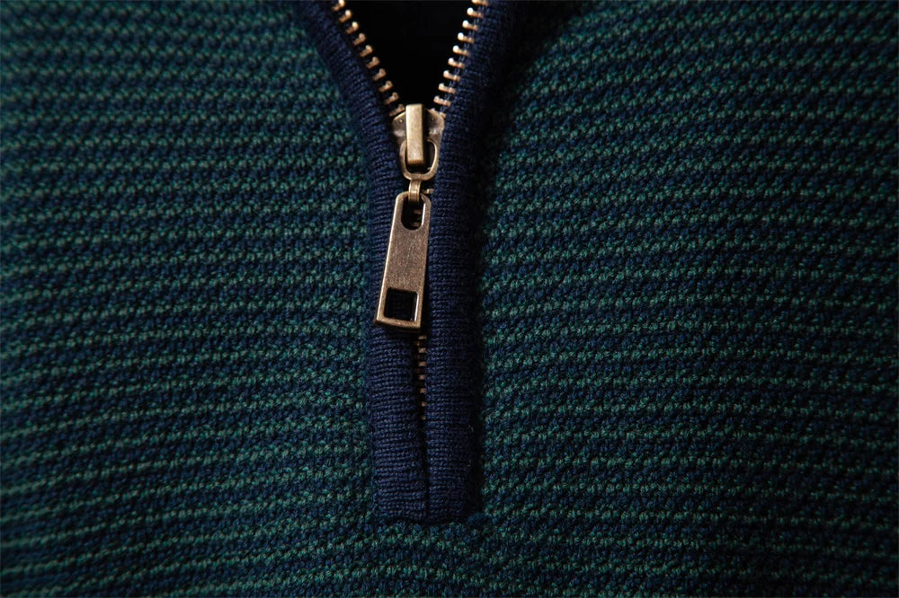 AIOPESON hommes rayé pull couleur unie