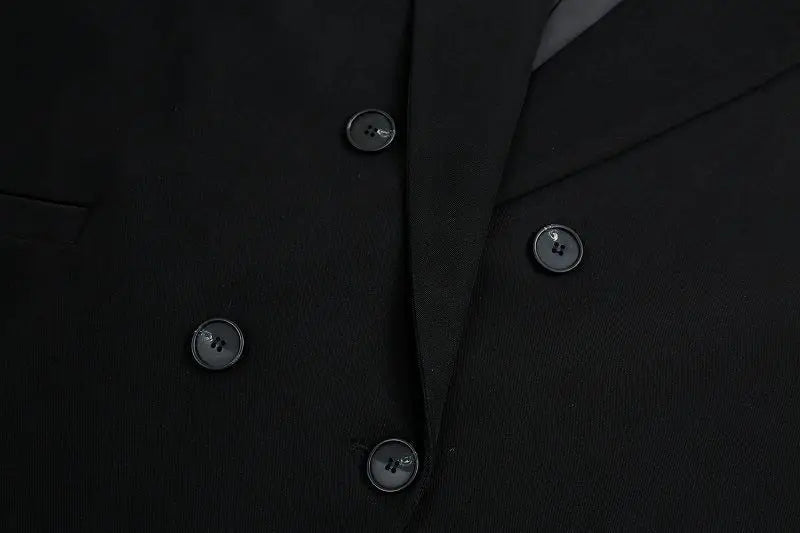 Blazer surdimensionné pour femmes, costume Chic noir