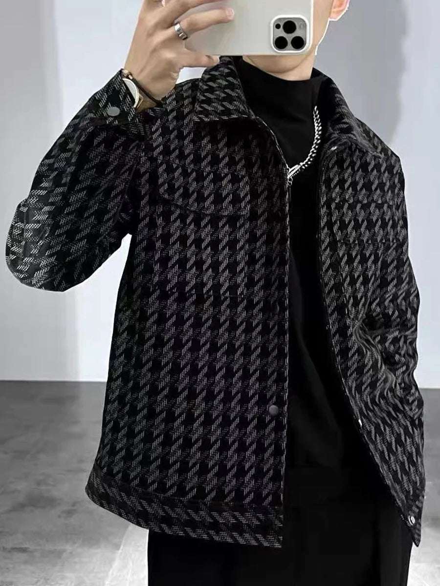 Veste à motifs en tweed pour hommes