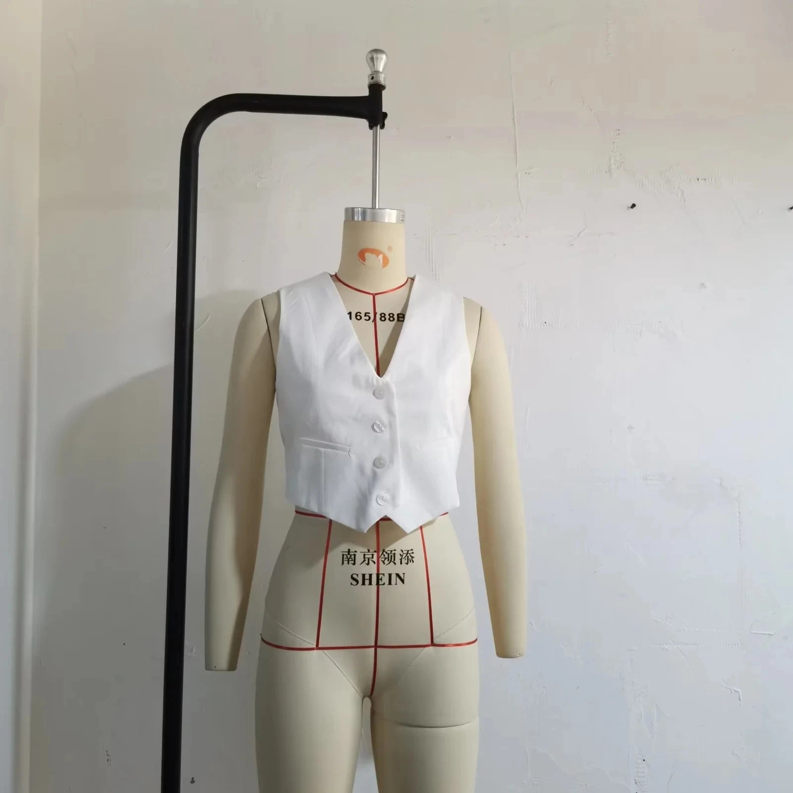 TRAFZA-Gilet Court pour Femme, Col en V, Simple Boutonnage, Vintage, Streetwear Décontracté, Haut Chic Sauvage, Nouvelle Mode, Été