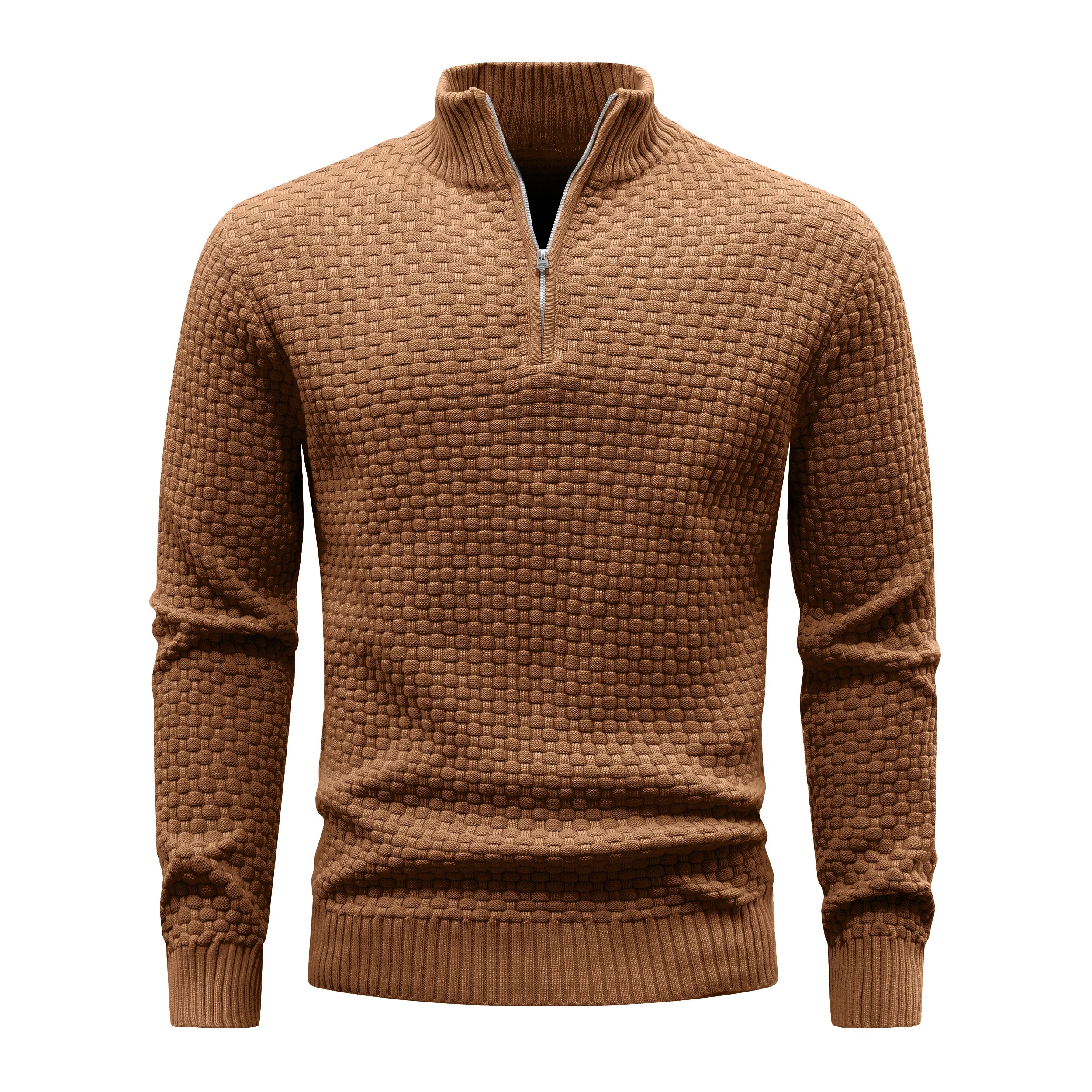 Pull chaud à fermeture éclair pour homme