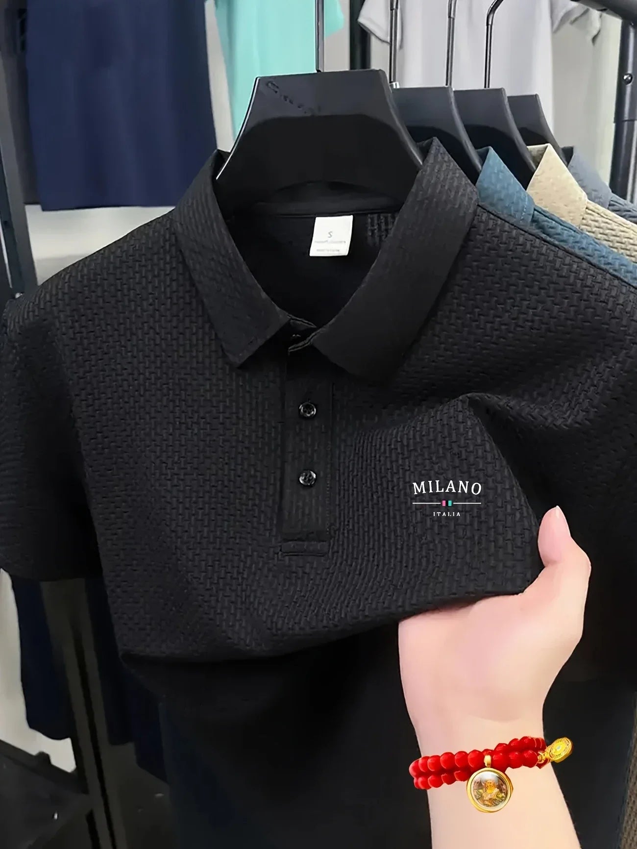 Cool POLO Shirt for men casual wear lapel button-down solid
