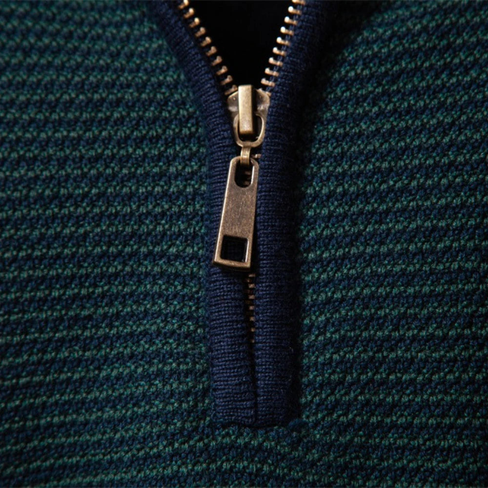 AIOPESON hommes rayé pull couleur unie