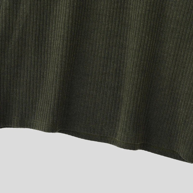 INCERUN hommes pull couleur unie tricoté