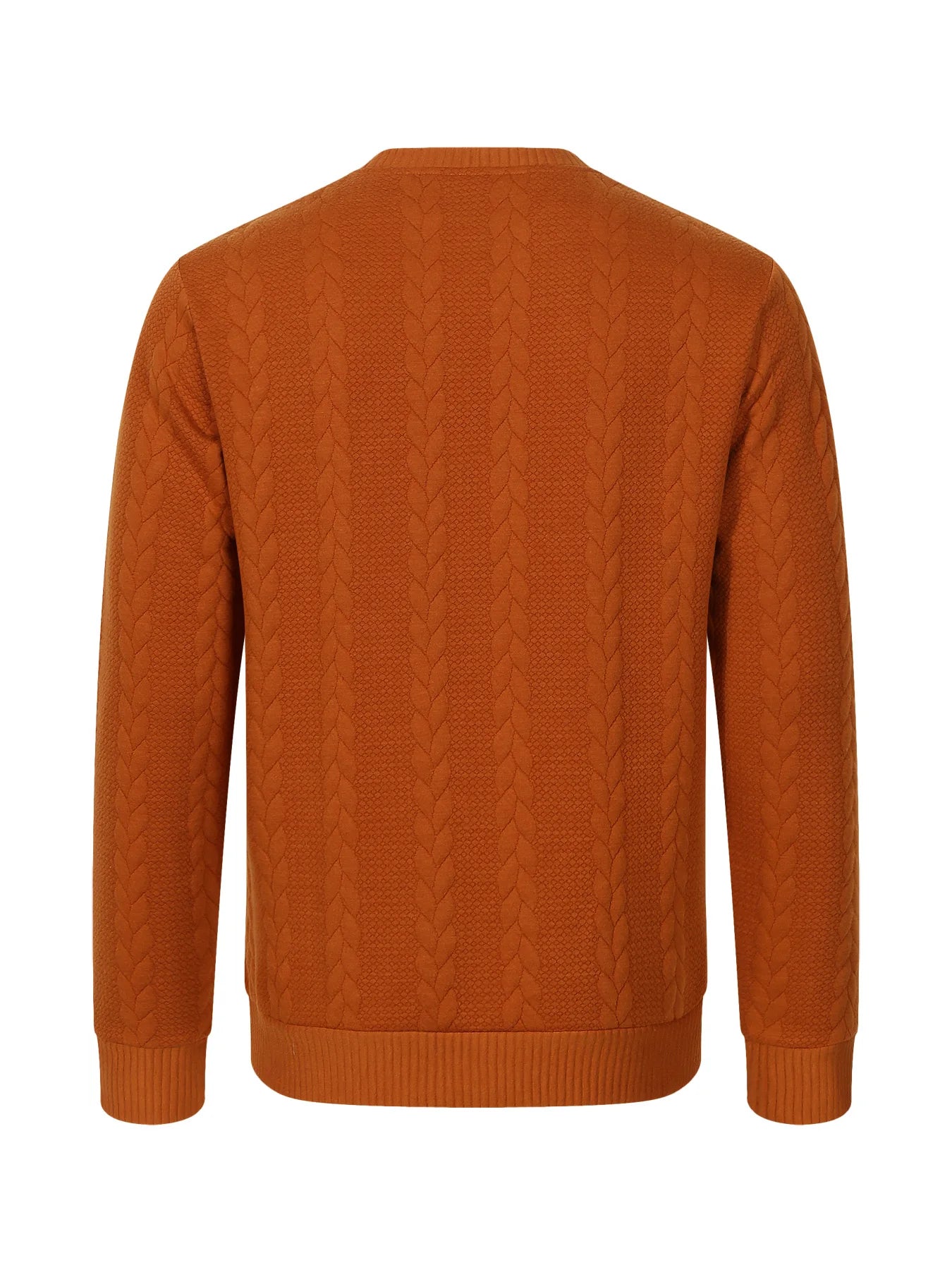 Autumn men's new round neck jacquard checkered high-end