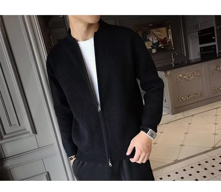 Autumn Winter Men Pure Color