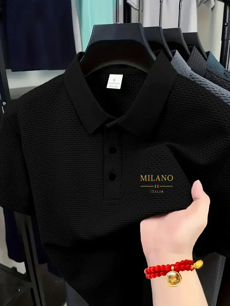 Cool POLO Shirt for men casual wear lapel button-down solid