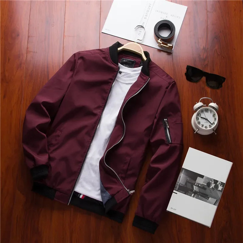 Blouson aviateur à manches longues pour hommes