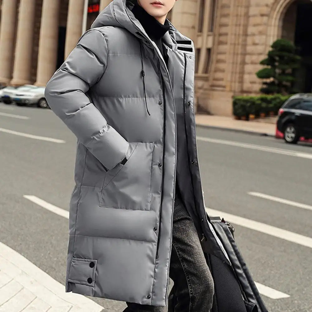 Manteau en duvet à capuche pour hommes