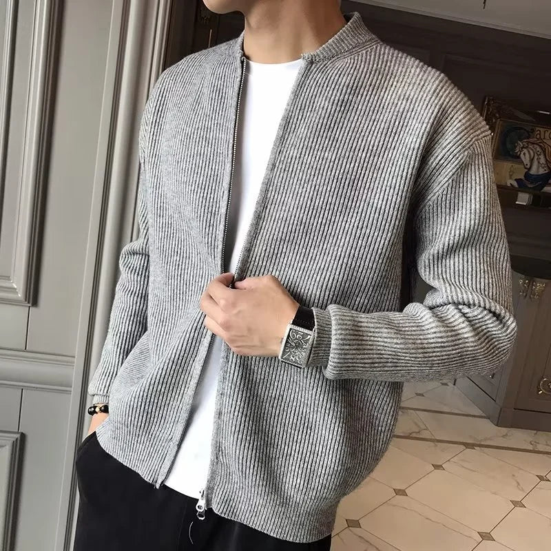 Autumn Winter Men Pure Color