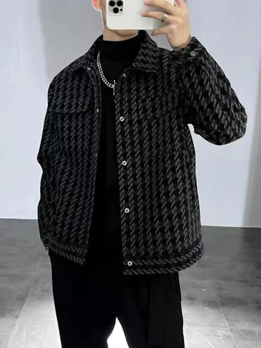 Veste à motifs en tweed pour hommes