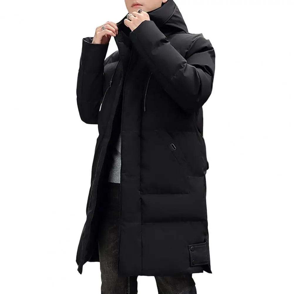 Manteau en duvet à capuche pour hommes