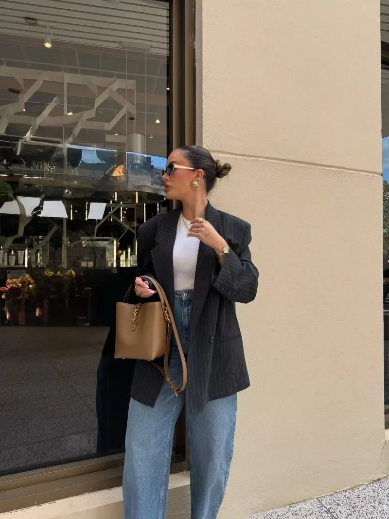 Veste de costume ample pour les femmes