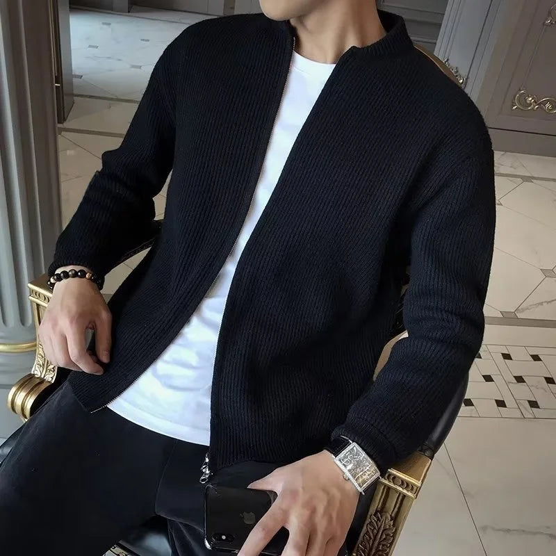 Autumn Winter Men Pure Color