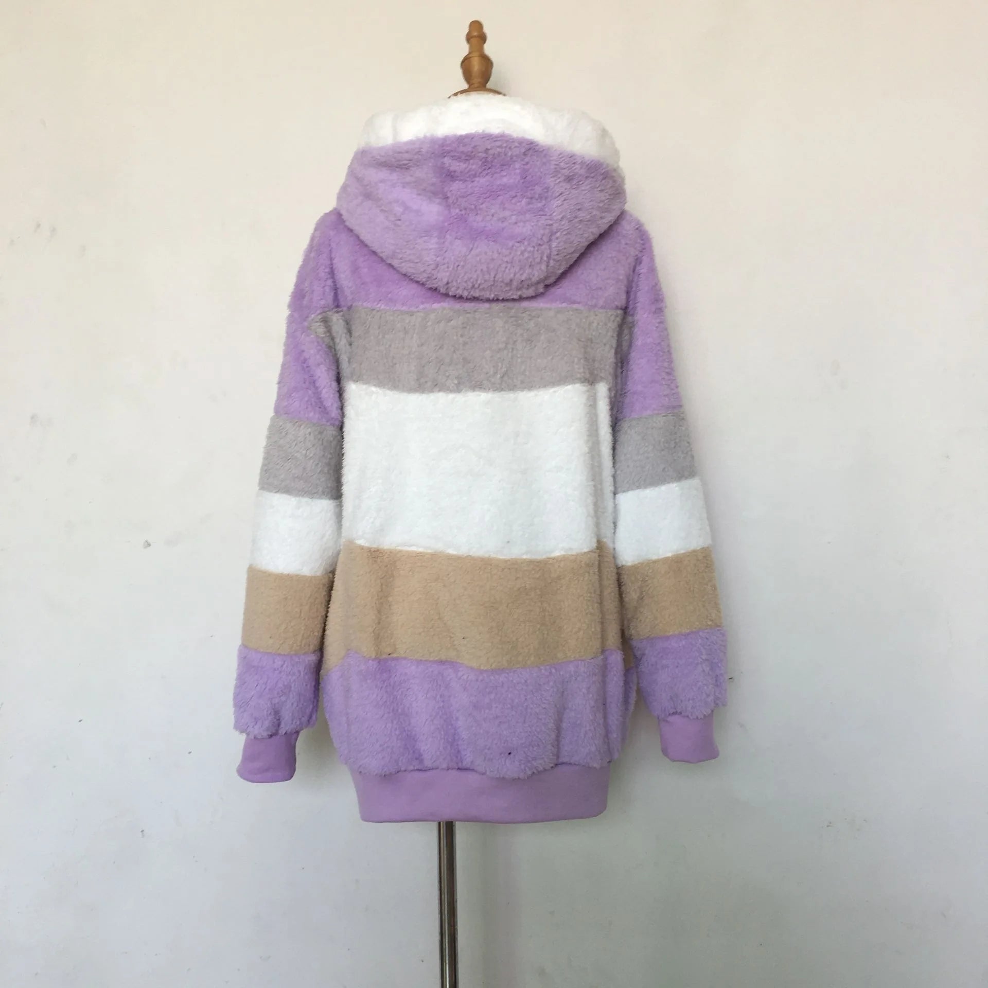 Veste surdimensionnée pour femmes, nouvelle collection automne-hiver 2023, chaud, peluche, poche, capuche, Streetwear, ample, manteau d'extérieur pour dames, Roupas Feminina
