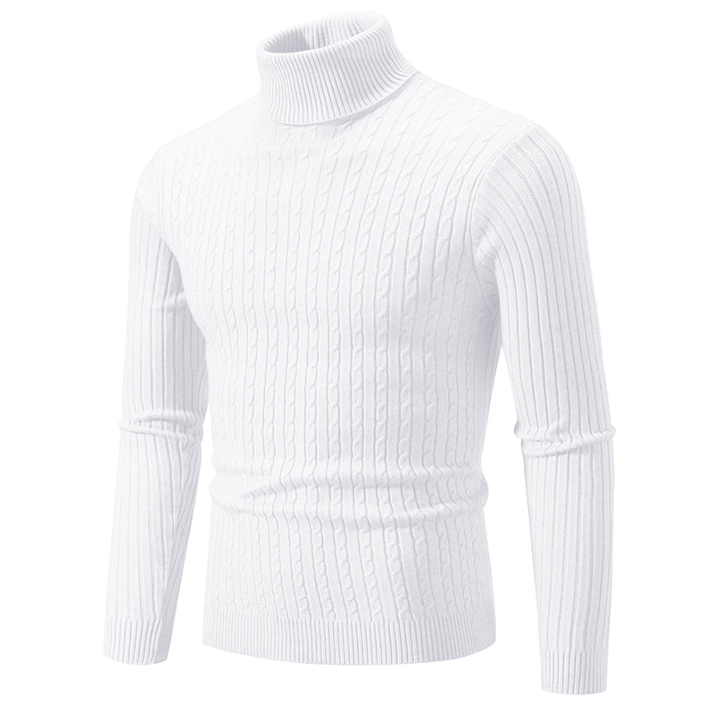 Pull en laine à col roulé pour hommes, pull à col roulé, vêtements de survêtement décontractés, document solide, hiver, extérieur, nouveau