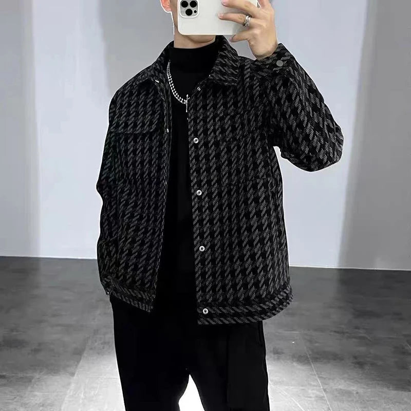 Veste à motifs en tweed pour hommes