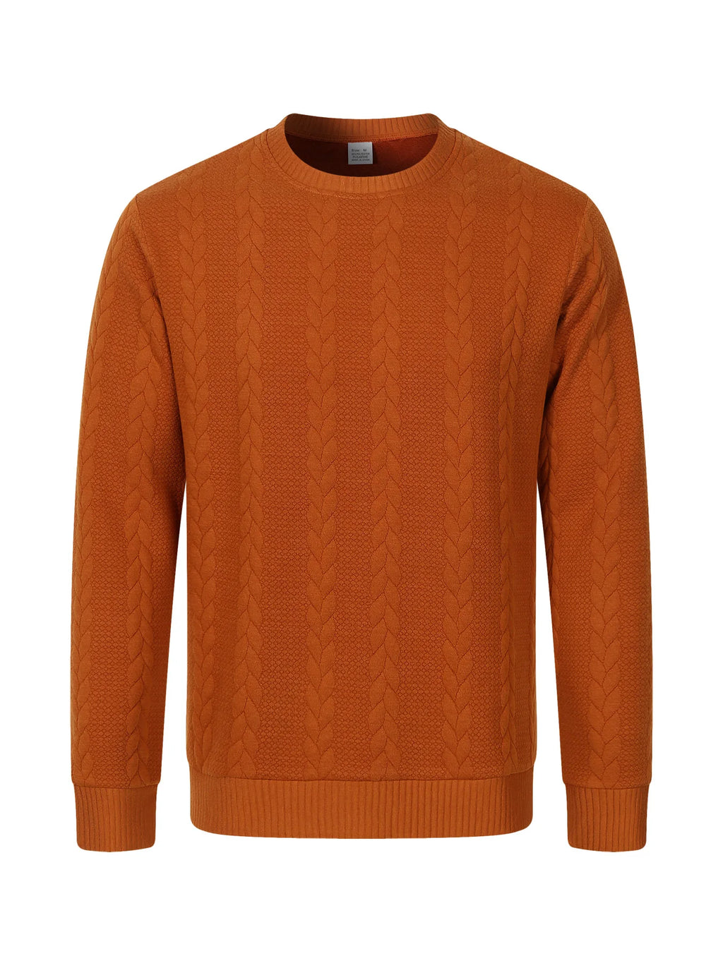 Autumn men's new round neck jacquard checkered high-end