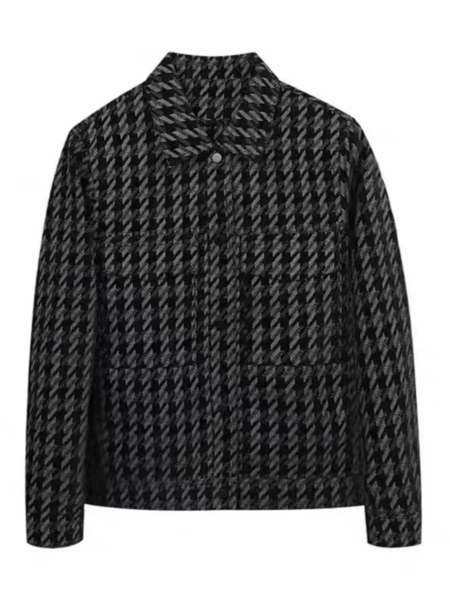 Veste à motifs en tweed pour hommes