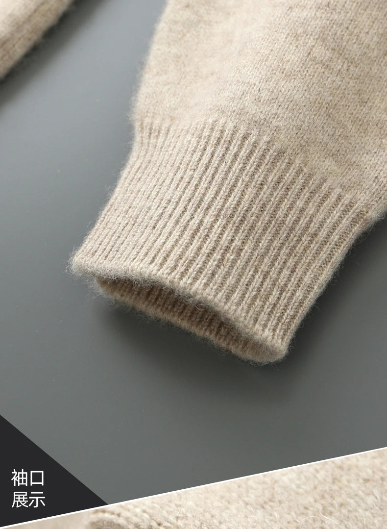 Pull chaud en laine mérinos pour homme