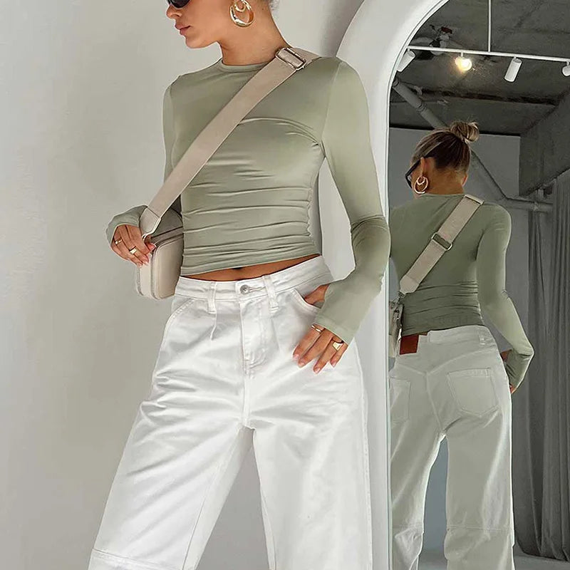 Ashion – chemise à manches longues et col rabattu, pour homme et femme